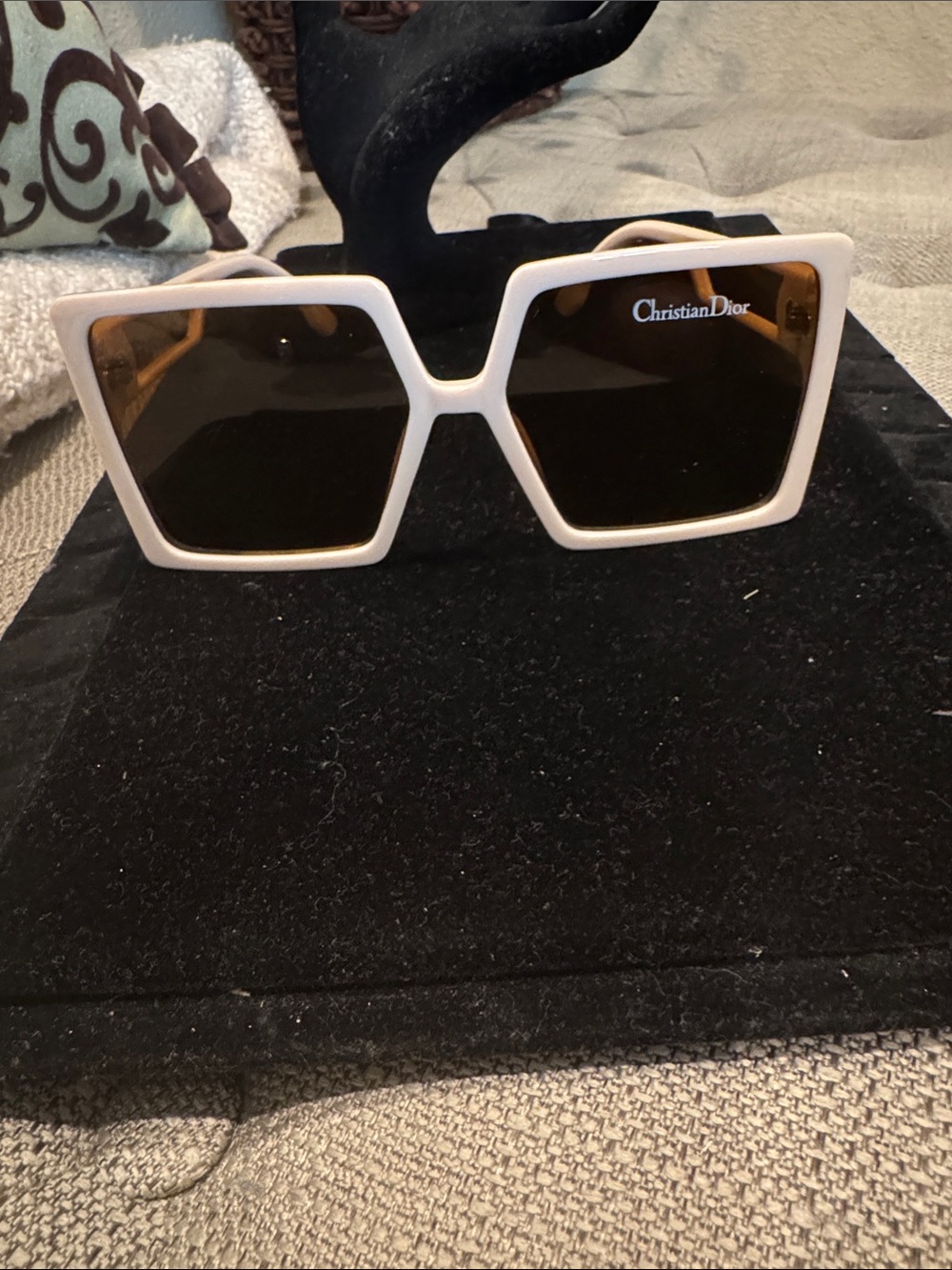 Christian Dior Bone  & Gold Cool Design Frame Sunglasses